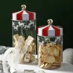 Christmas Glass Storage Jars with Airtight Lids