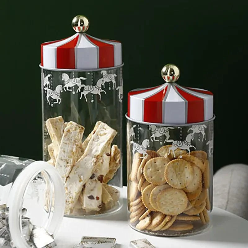 Christmas Glass Storage Jars with Airtight Lids -