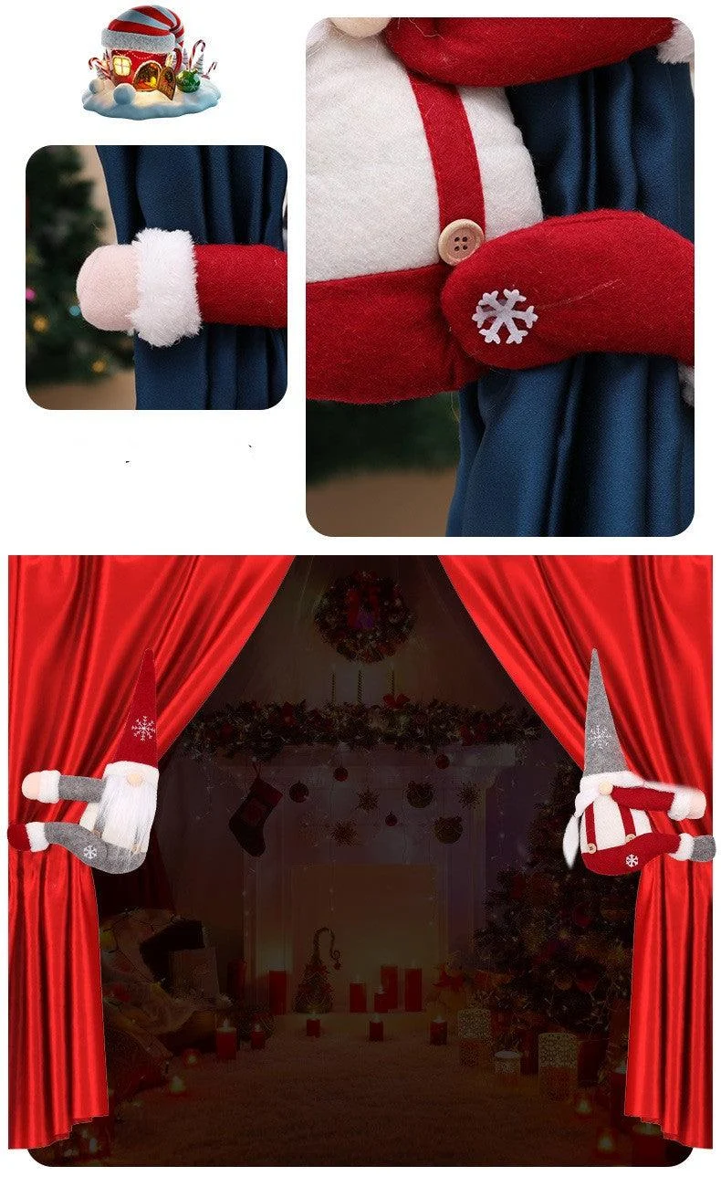 Christmas Gnome Curtain Buckle with Snowflake Hat -  - #tag1#