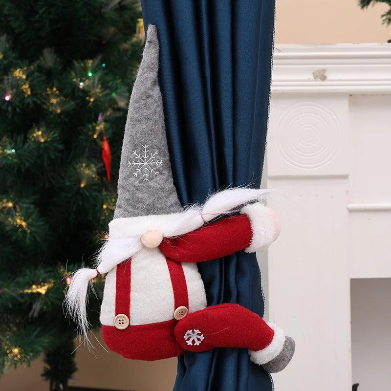 Christmas Gnome Curtain Buckle with Snowflake Hat -  - #tag1#