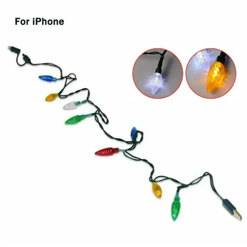 Christmas Light USB Cable Charger For Android + IPhone -  - #tag1#