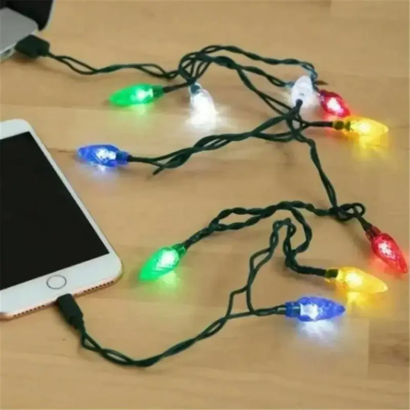 Christmas Light USB Cable Charger For Android IPhone tag1
