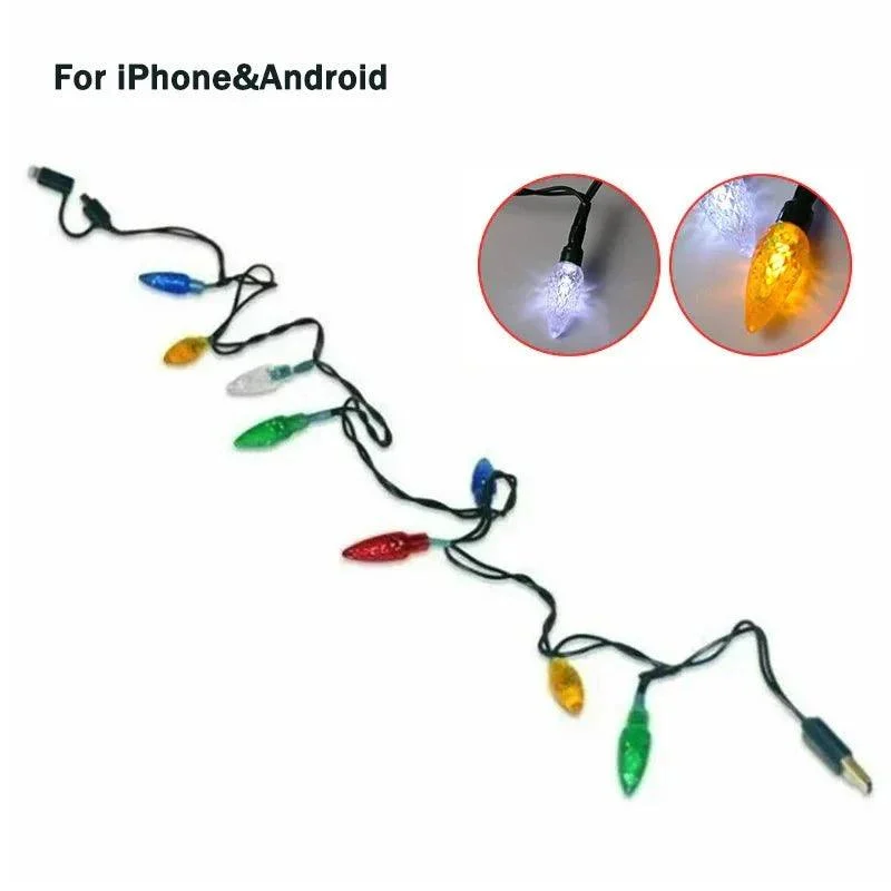 Christmas Light USB Cable Charger For Android + IPhone -  - #tag1#