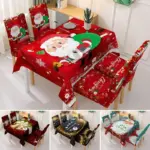 Christmas Tablecloth Chair Cover Decoration tag1