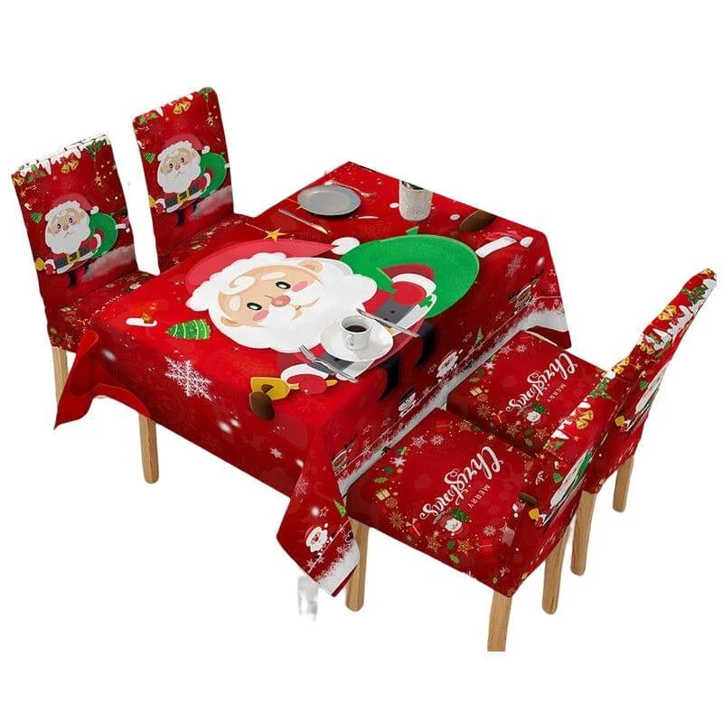 Christmas Tablecloth Chair Cover Decoration -  - #tag1#