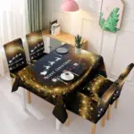 Christmas Tablecloth Chair Cover Decoration tag1