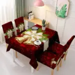 Christmas Tablecloth Chair Cover Decoration tag1