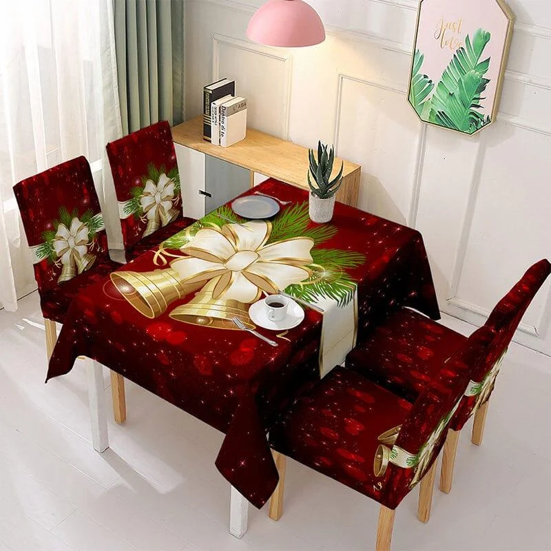 Christmas Tablecloth Chair Cover Decoration -  - #tag1#