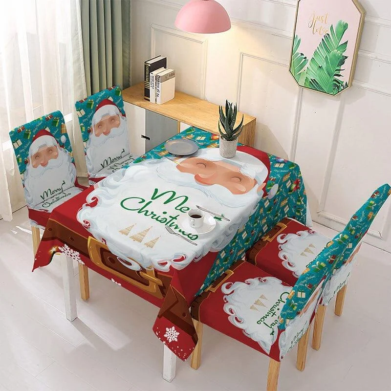 Christmas Tablecloth Chair Cover Decoration -  - #tag1#