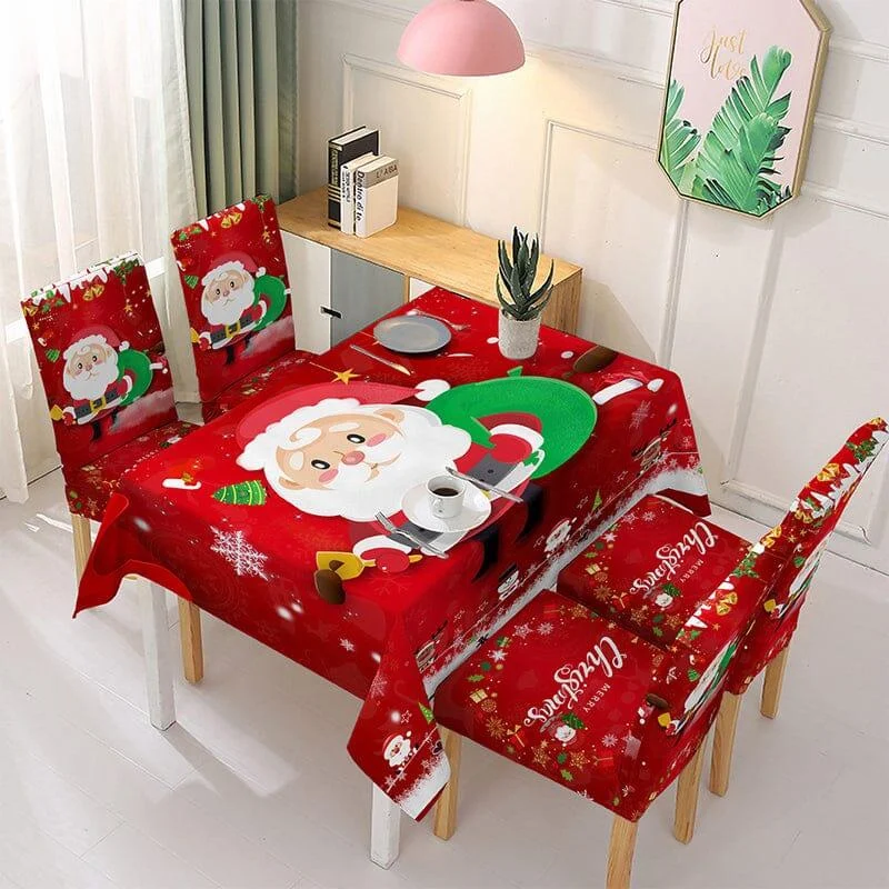 Christmas Tablecloth Chair Cover Decoration -  - #tag1#