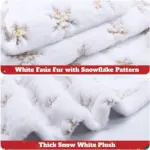 Christmas Tree Skirt White Snowflake 78 90 122 CM tag1