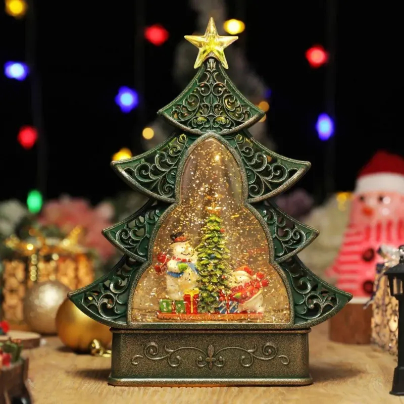 Christmas Tree Snow Globe tag1