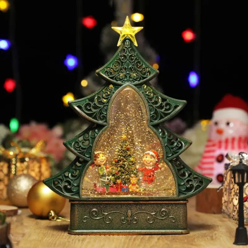Christmas Tree Snow Globe tag1