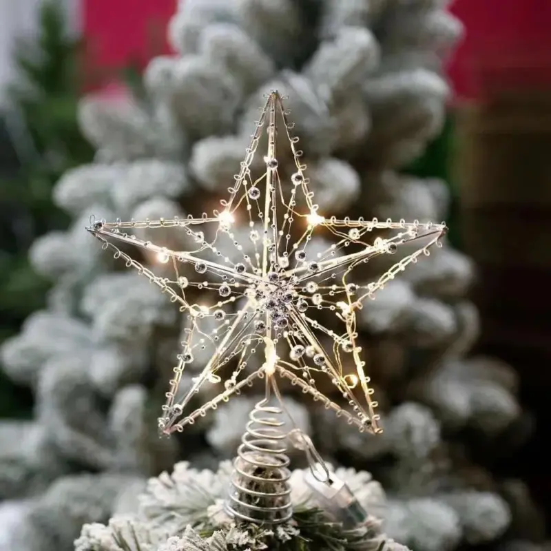 Christmas Tree Topper LED Star Tree Topper Battery Operated tag1
