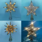 Christmas Tree Topper LED Star Tree Topper Battery Operated tag1