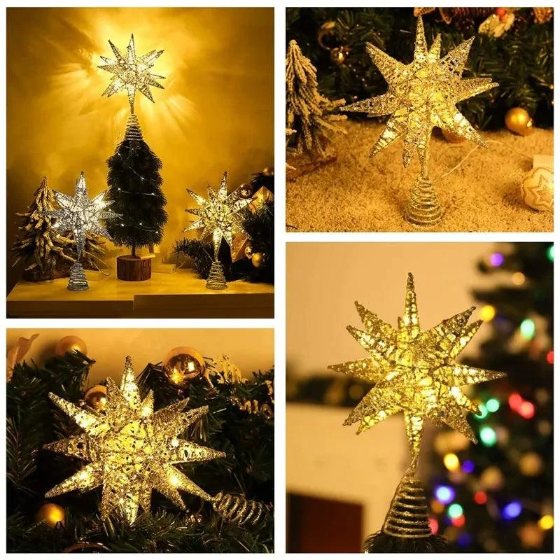 Christmas Tree Topper LED Star Tree Topper Battery Operated -  - #tag1#