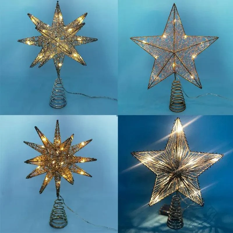 Christmas Tree Topper LED Star Tree Topper Battery Operated -  - #tag1#