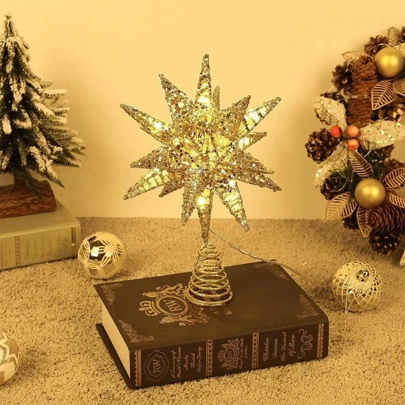 Christmas Tree Topper LED Star Tree Topper Battery Operated -  - #tag1#