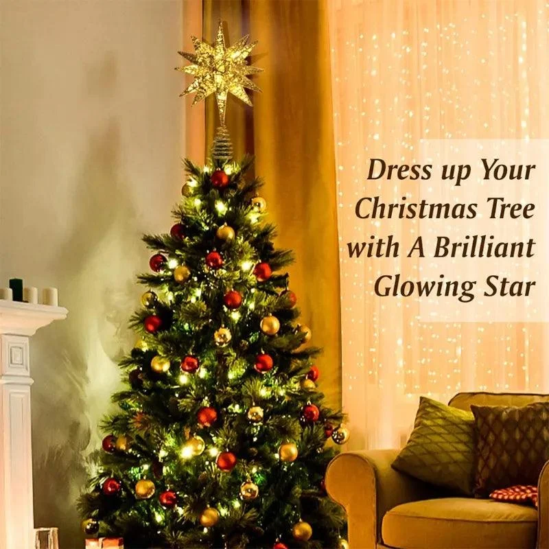 Christmas Tree Topper LED Star Tree Topper Battery Operated -  - #tag1#