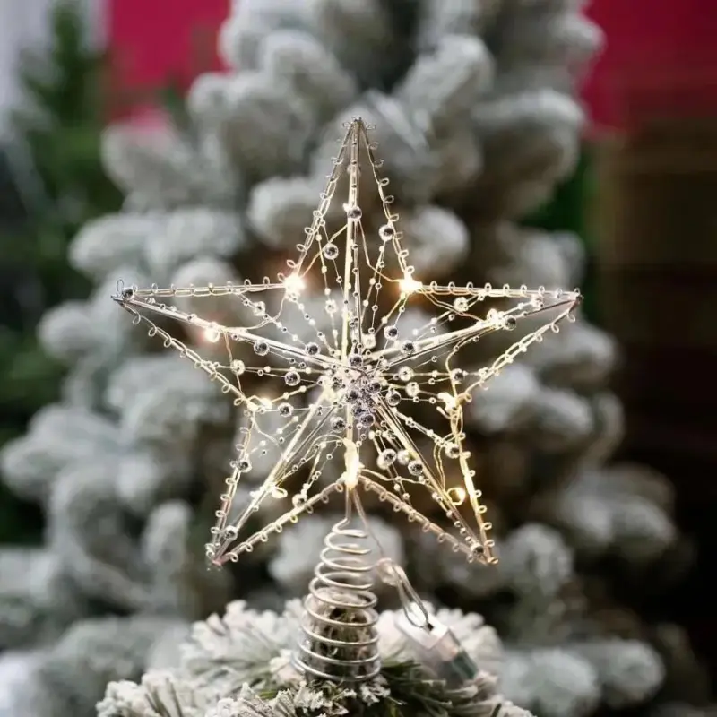 Christmas Tree Topper LED Star Tree Topper Battery Operated tag1