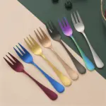 ChromaForks 4 6 piece dessert fork sets salad forks stainless steel forks tag1