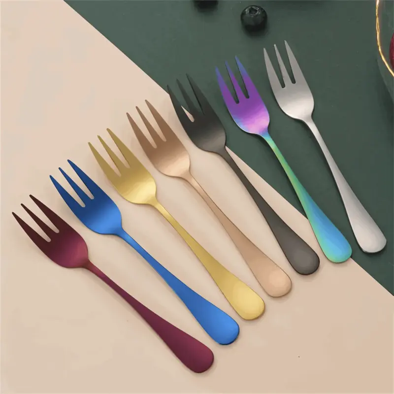 ChromaForks 4 6 piece dessert fork sets salad forks stainless steel forks tag1