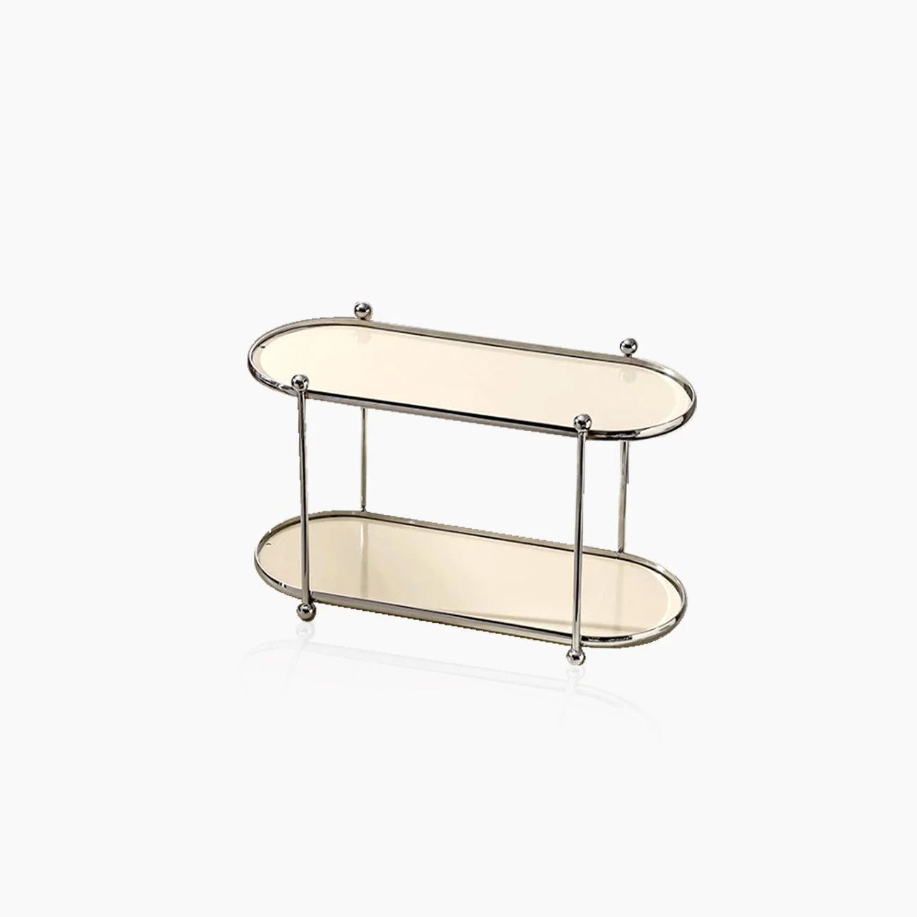 Chrome Beige Organizer Shelf -