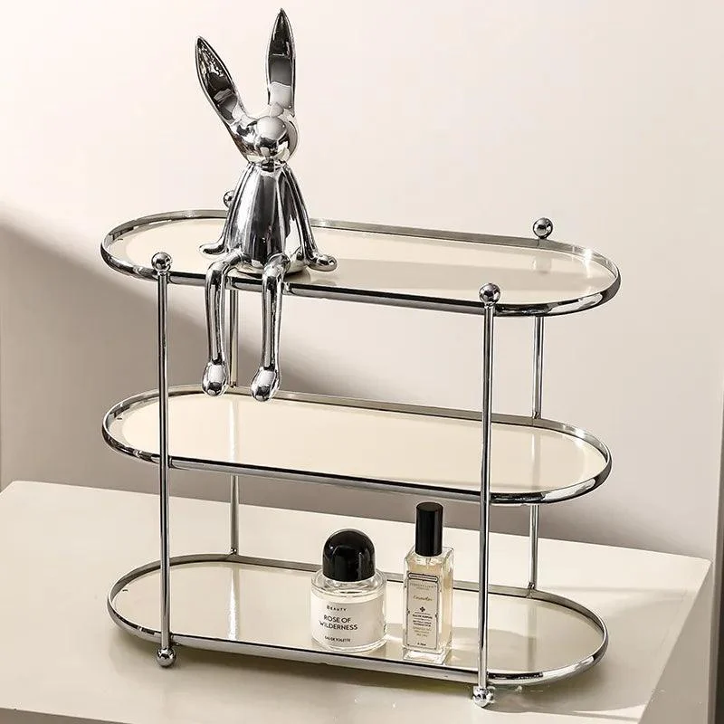 Chrome Beige Organizer Shelf -