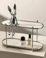 Chrome Beige Organizer Shelf