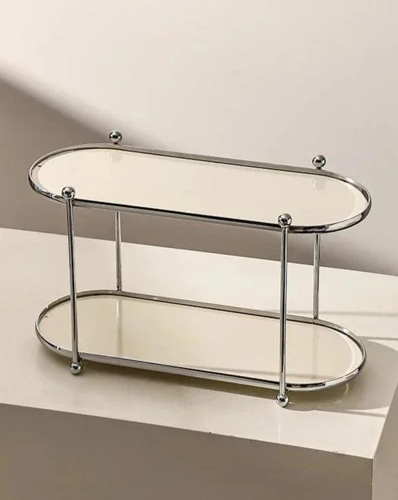 Chrome Beige Organizer Shelf -