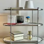 Chrome Beige Organizer Shelf