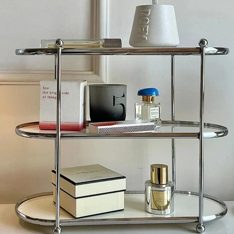 Chrome Beige Organizer Shelf -