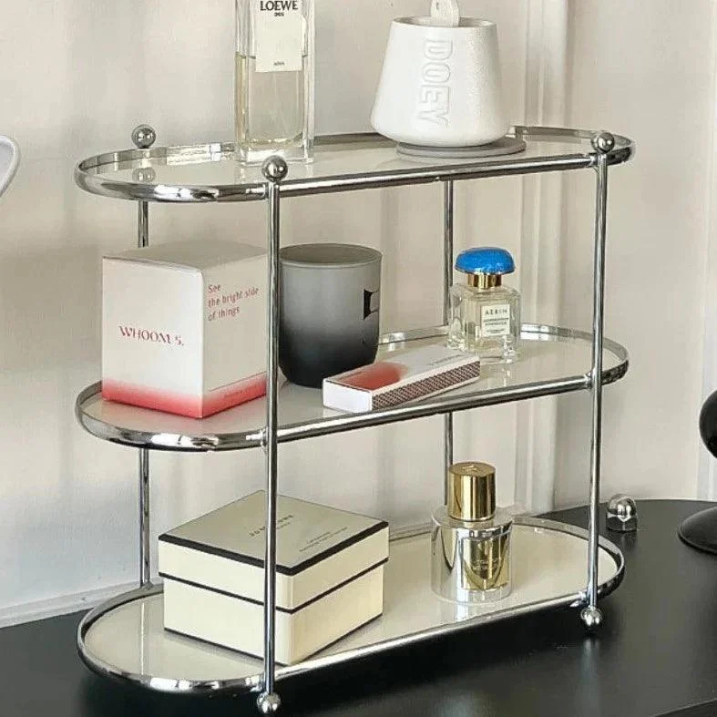 Chrome Beige Organizer Shelf -