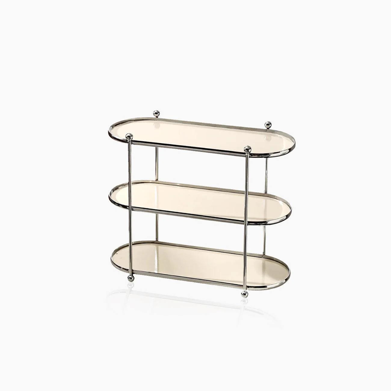 Chrome Beige Organizer Shelf -