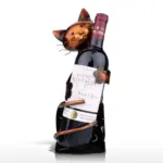 Chrome Cat Wine Holder tag1