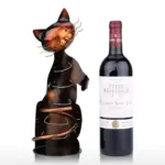 Chrome Cat Wine Holder tag1