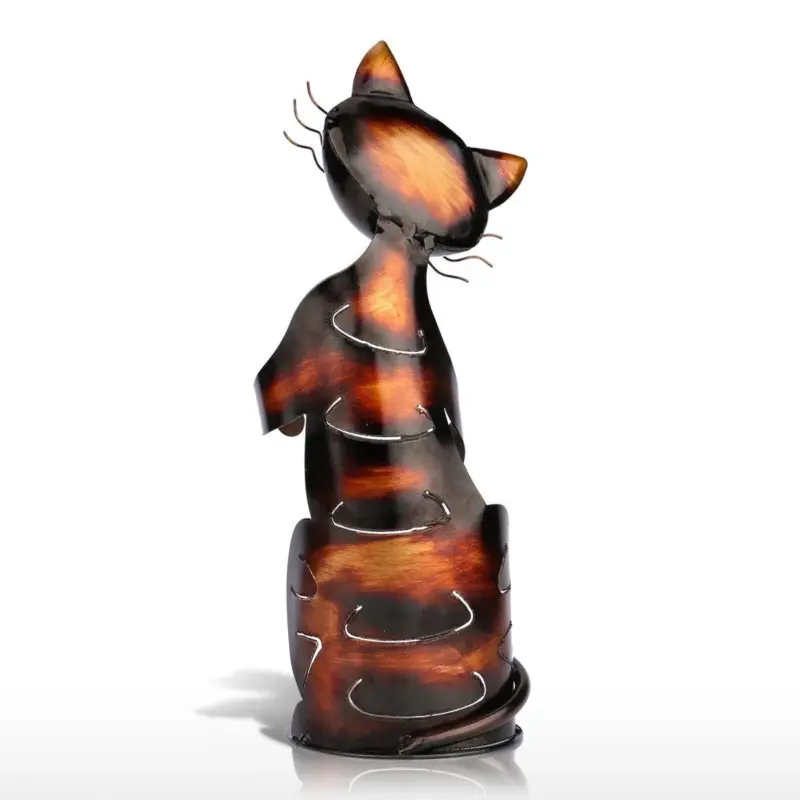 Chrome Cat Wine Holder tag1