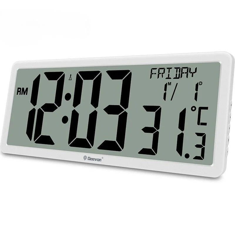 ChronoGlow - Stylish white wall clock with accurate time display -  - #tag1#