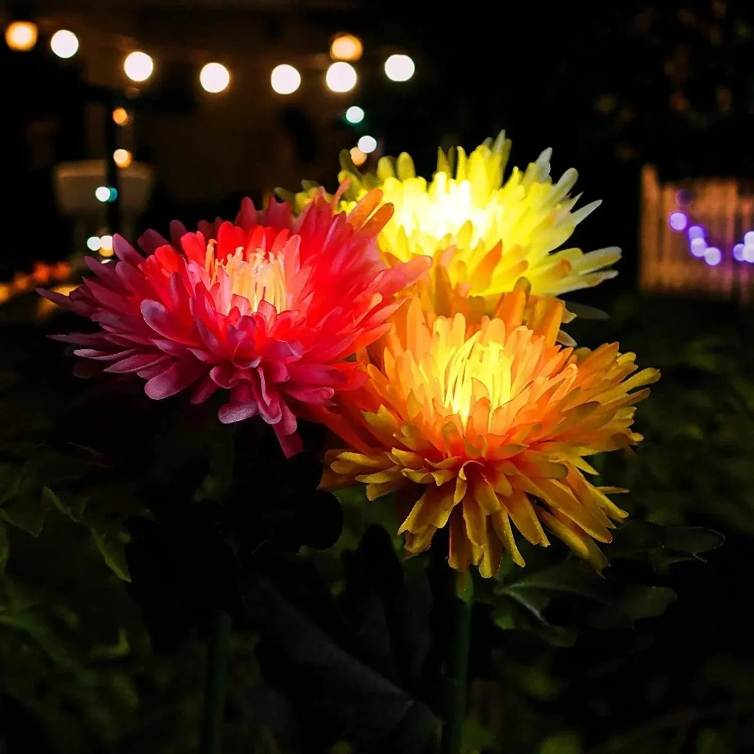 Chrysanthemum garden pole LED lighting on solar energy -  - #tag1#