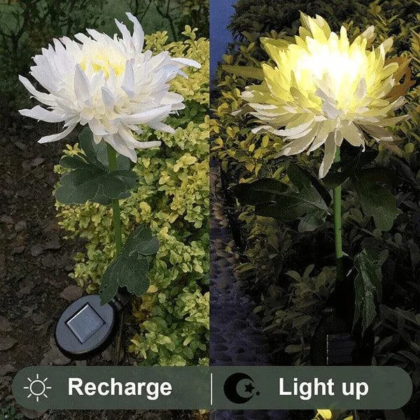 Chrysanthemum garden pole LED lighting on solar energy -  - #tag1#