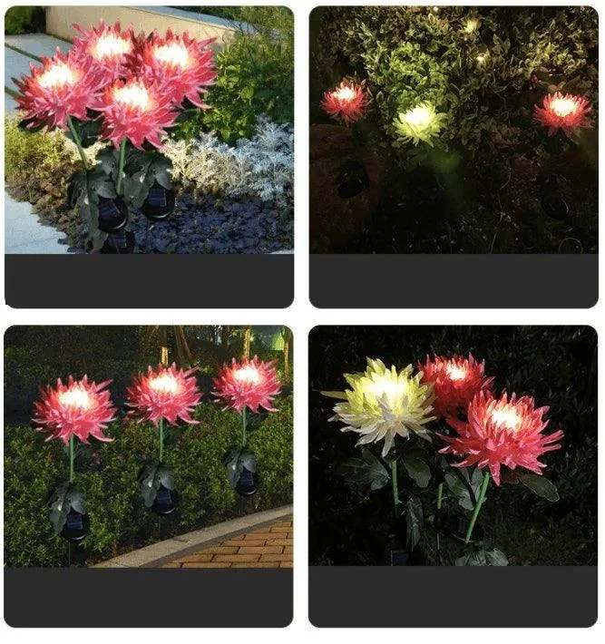 Chrysanthemum garden pole LED lighting on solar energy -  - #tag1#