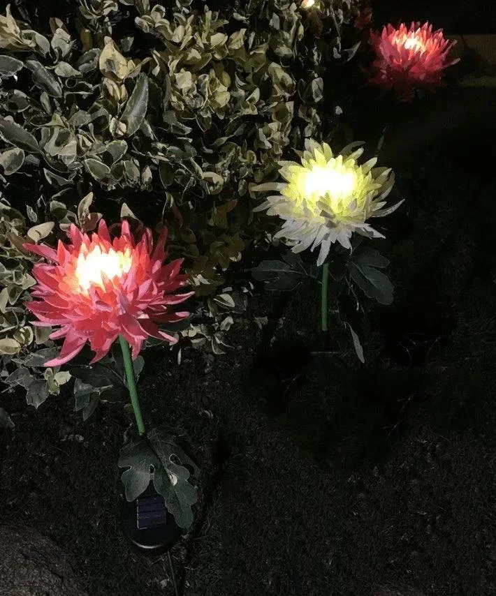Chrysanthemum garden pole LED lighting on solar energy -  - #tag1#