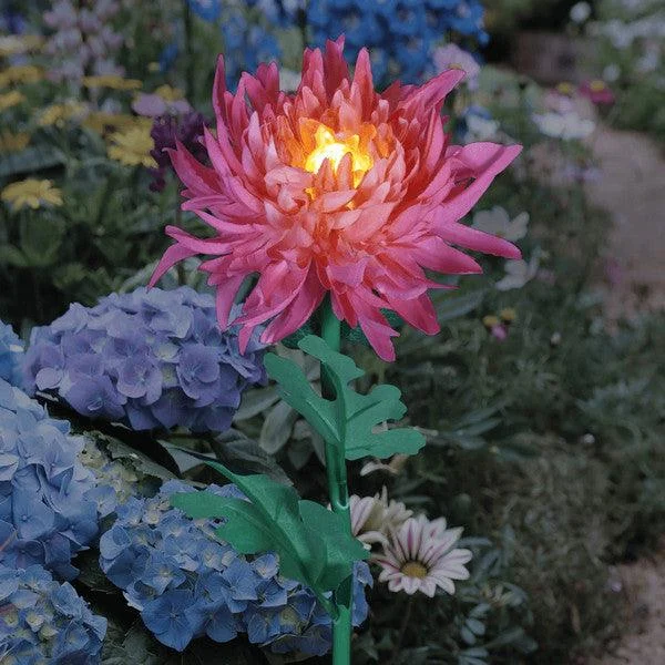 Chrysanthemum garden pole LED lighting on solar energy -  - #tag1#