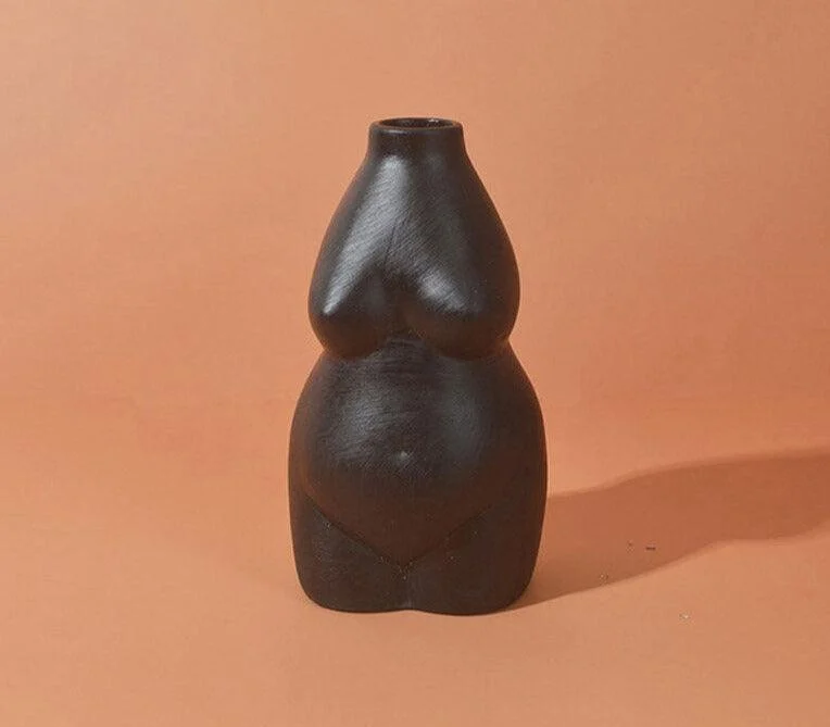 Chubby Ceramic Nude Body Vase For Flowers -