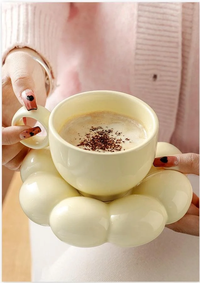 Chubby Floral Cup And Saucer Set - - #tag1#