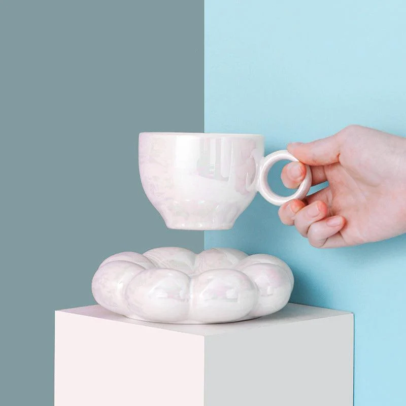 Chubby Floral Cup And Saucer Set -  - #tag1#