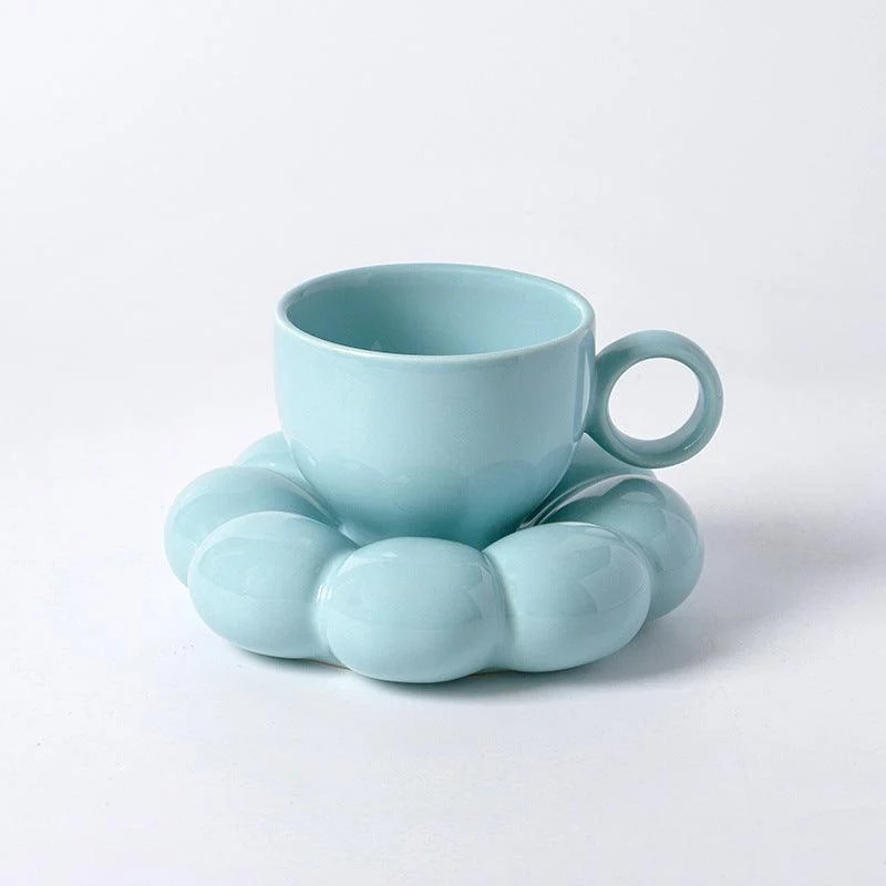 Chubby Floral Cup And Saucer Set -  - #tag1#