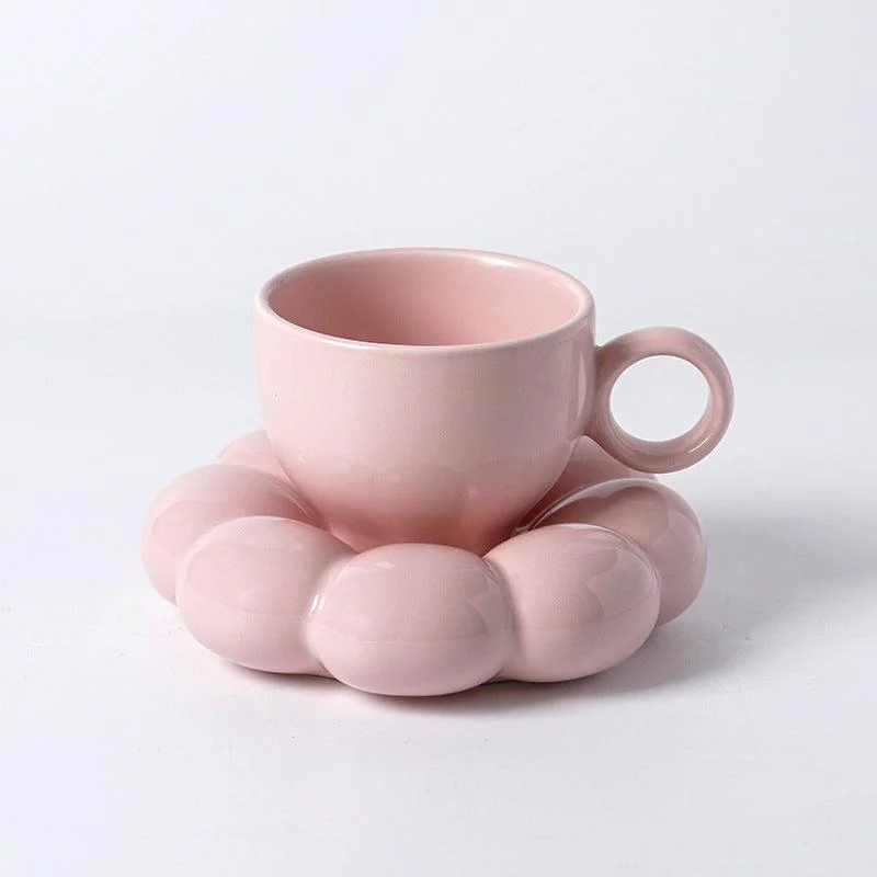Chubby Floral Cup And Saucer Set -  - #tag1#