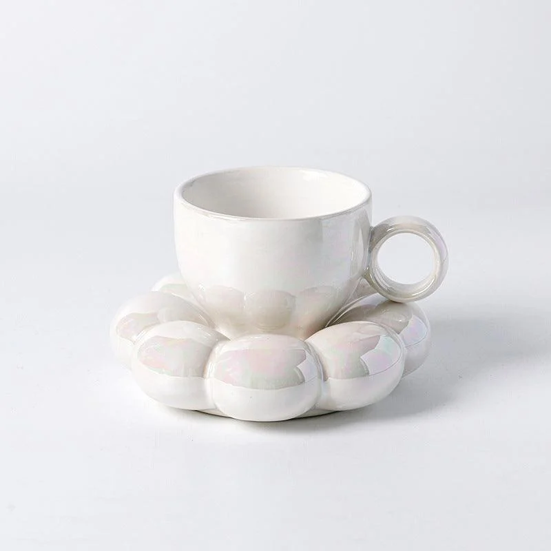 Chubby Floral Cup And Saucer Set -  - #tag1#