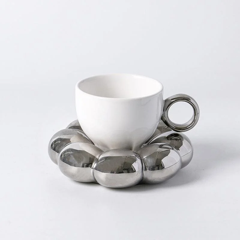 Chubby Floral Cup And Saucer Set -  - #tag1#
